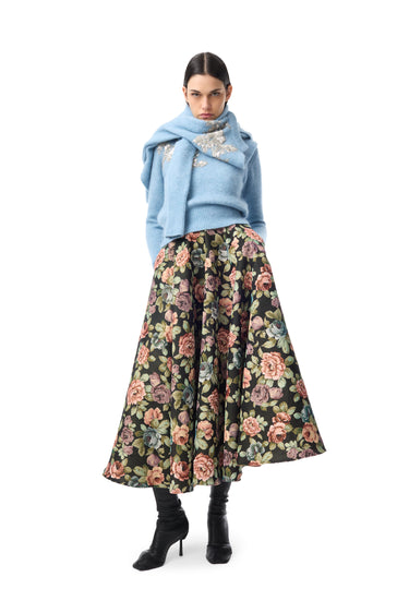 BLUE KNIT CREW NECK WITH EMBELLISHMENT marques almeida