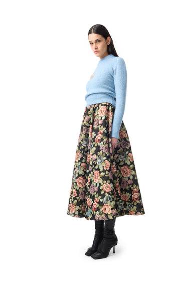 BLUE KNIT CREW NECK WITH EMBELLISHMENT marques almeida