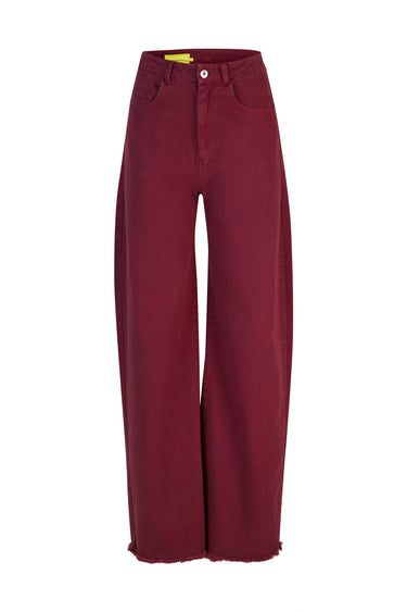 BURGUNDY DRILL BOYFRIEND JEANS MARQUES ALMEIDA