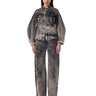 DENIM GREY ACID WASH EMBELLISHED FITTED JACKET marques almeida