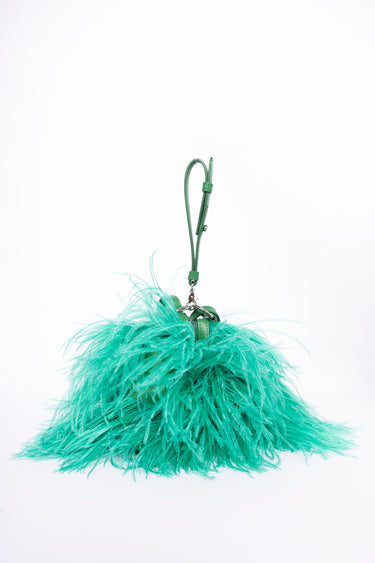 GREEN FEATHER BAG marques almeida