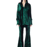 GREEN VELVET FLARE TROUSERS marques almeida