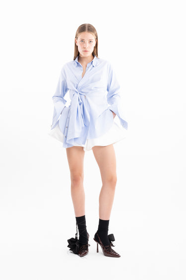 LIGHT BLUE OXFORD WRAP SHIRT marques almeida