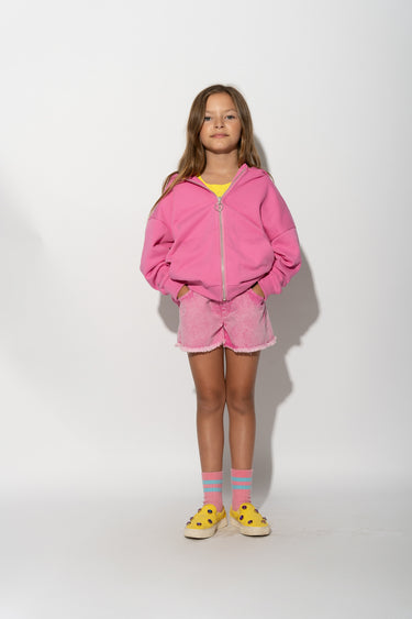 PINK JACKET WITH EMBROIDERED LOGO ma kids