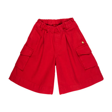 RED DRILL OVERSIZED CARGO SHORTS MAKIDS