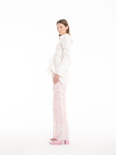 WHITE CROSS WRAP SHIRT marques almeida